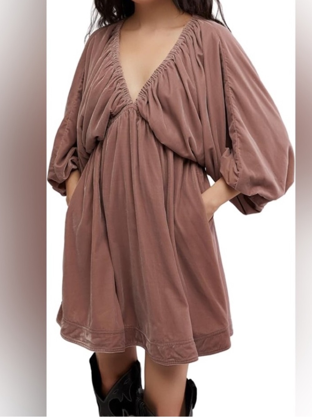 Free People Portia Velvet Mini Dress Size M